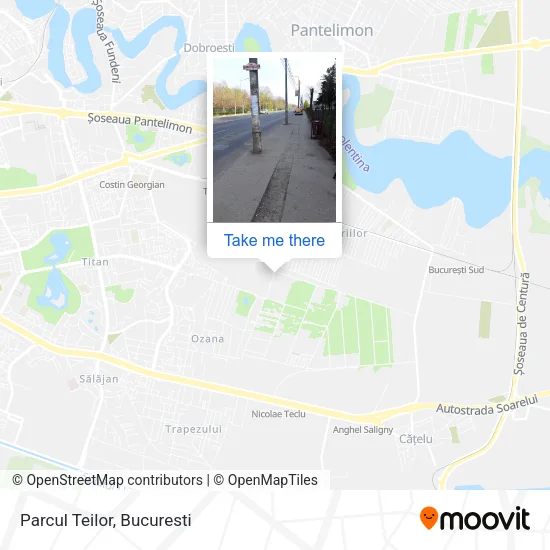 Parcul Teilor map