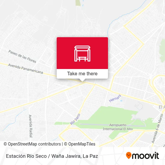 Mapa de Estación Río Seco / Waña Jawira
