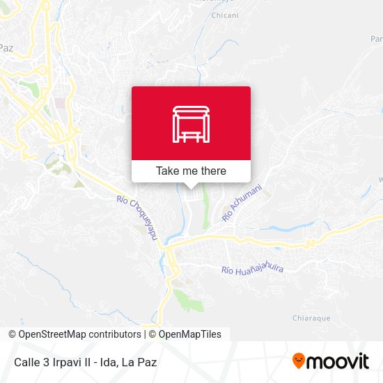 Mapa de Calle 3 Irpavi II - Ida