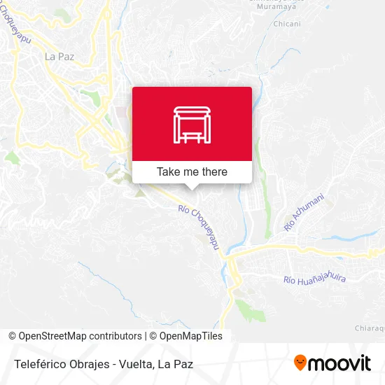 Mapa de Teleférico Obrajes - Vuelta