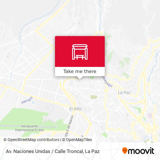 Mapa de Av. Naciones Unidas / Calle Troncal