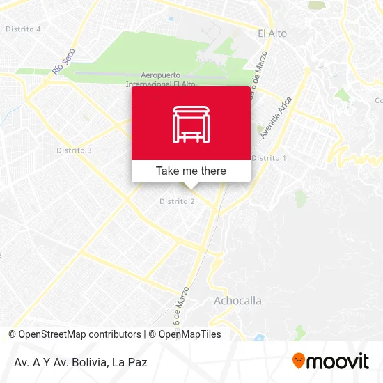 Av. A Y Av. Bolivia map