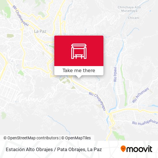 Estación Alto Obrajes / Pata Obrajes map