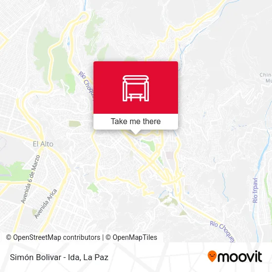 Mapa de Simón Bolivar - Ida