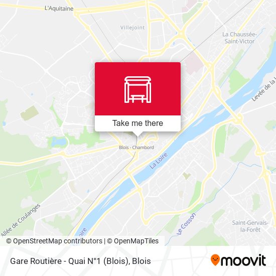 Gare Routière - Quai N°1 (Blois) map