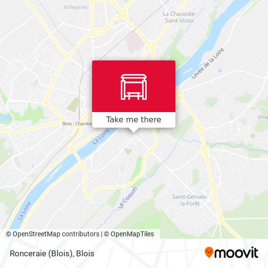 Mapa Ronceraie (Blois)