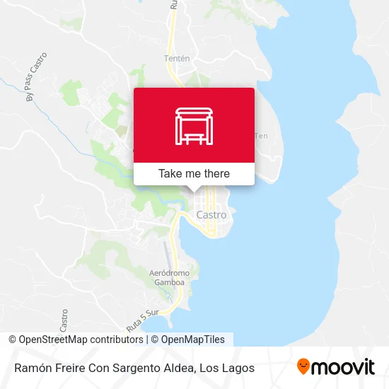 Mapa de Ramón Freire Con Sargento Aldea