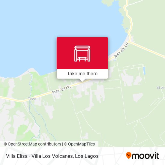 Villa Elisa - Villa Los Volcanes map