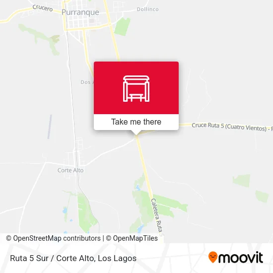 Ruta 5 Sur / Corte Alto map