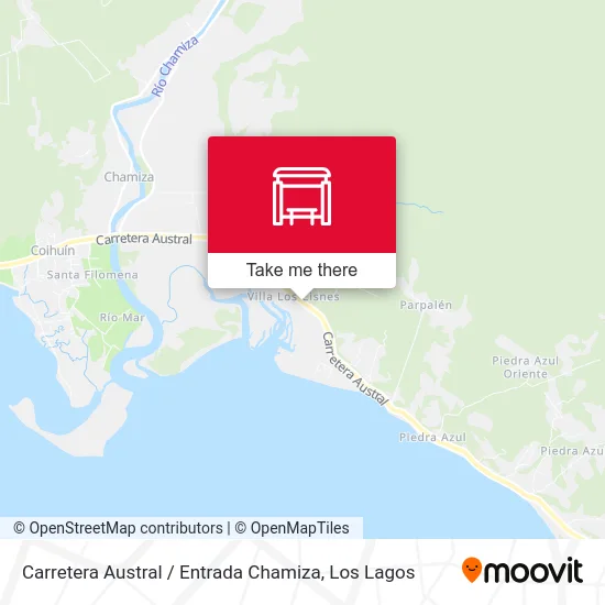 Carretera Austral / Entrada Chamiza map