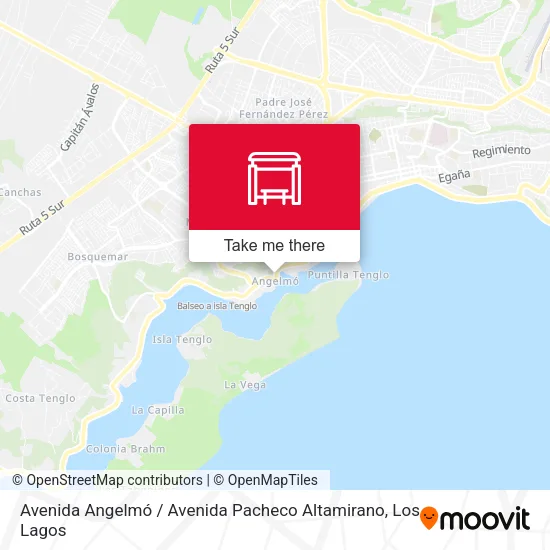 Mapa de Avenida Angelmó / Avenida Pacheco Altamirano