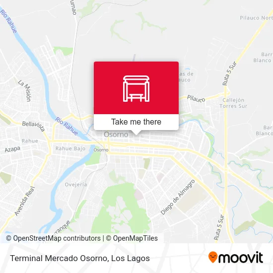 Mapa de Terminal Mercado Osorno