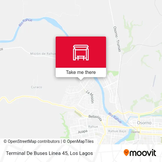 Mapa de Terminal De Buses Línea 45