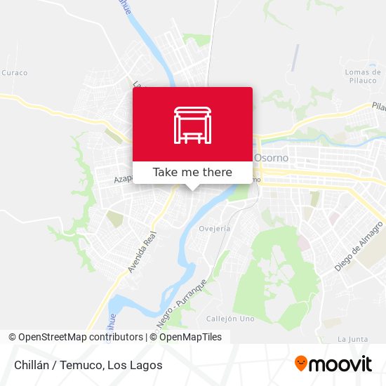 Chillán / Temuco map