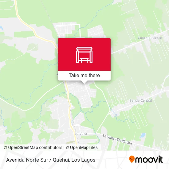 Mapa de Avenida Norte Sur / Quehui