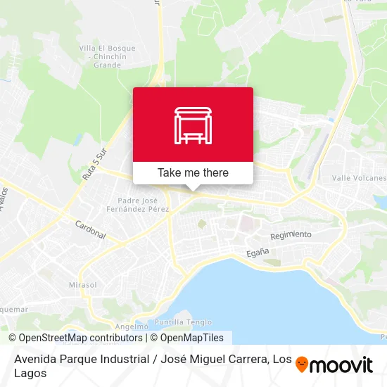 Mapa de Avenida Parque Industrial / José Miguel Carrera