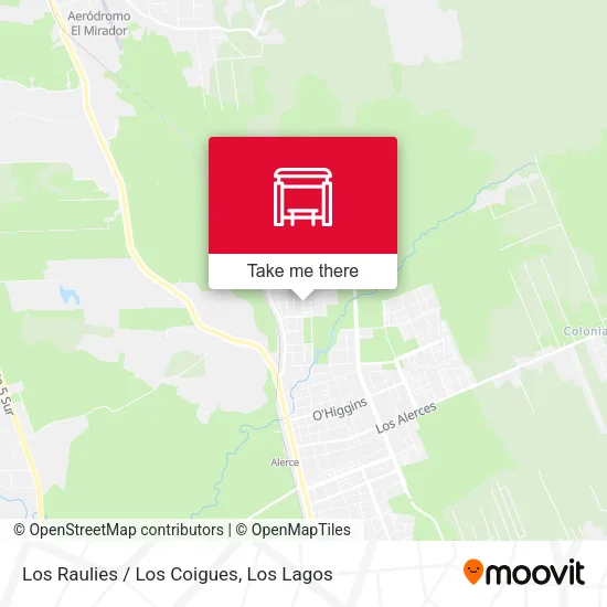 Los Raulies / Los Coigues map