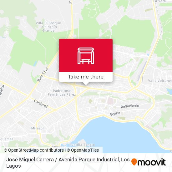 José Miguel Carrera / Avenida Parque Industrial map