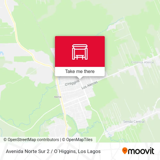 Mapa de Avenida Norte Sur 2 / O´Higgins