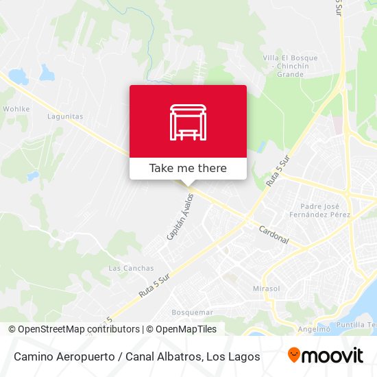 Mapa de Camino Aeropuerto / Canal Albatros