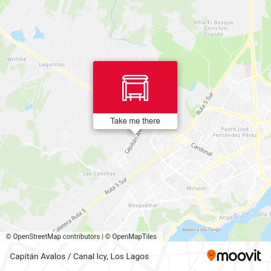 Mapa de Capitán Avalos / Canal Icy