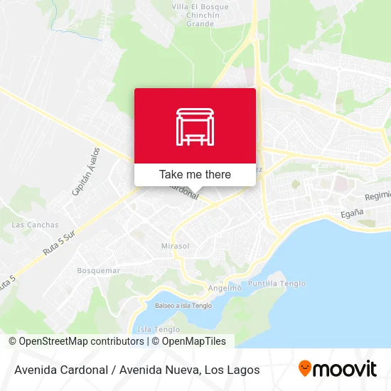 Mapa de Avenida Cardonal / Avenida Nueva