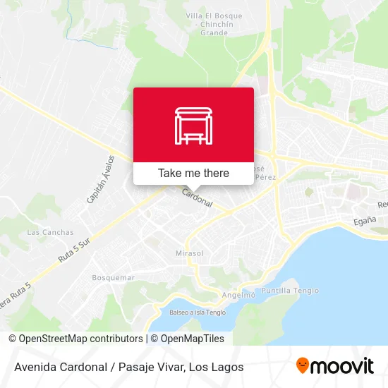 Mapa de Avenida Cardonal / Pasaje Vivar