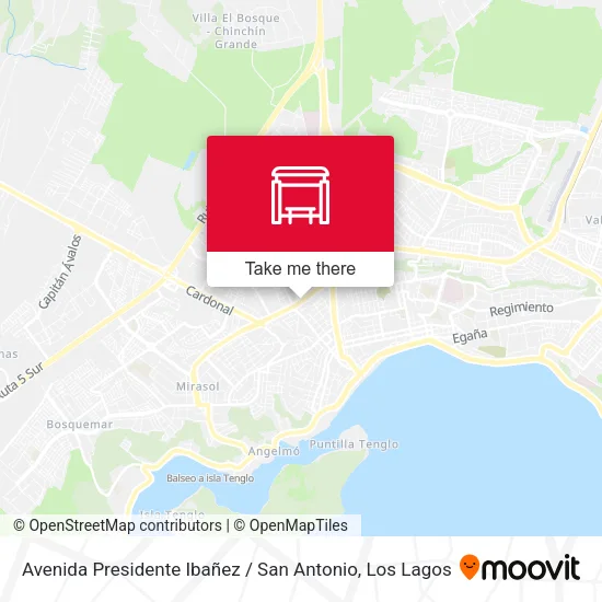 Avenida Presidente Ibañez / San Antonio map