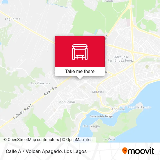 Mapa de Calle A / Volcán Apagado