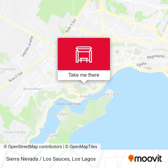 Sierra Nevada / Los Sauces map