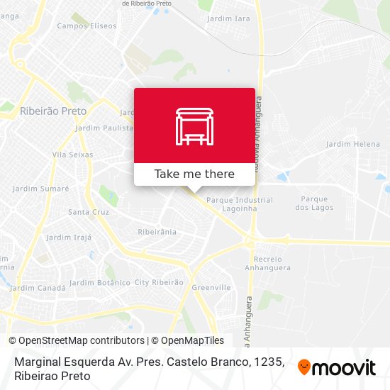 Mapa Marginal Esquerda Av. Pres. Castelo Branco, 1235