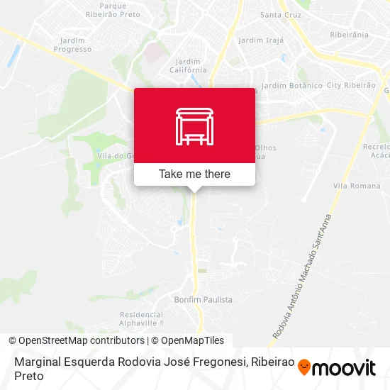 Marginal Esquerda Rodovia José Fregonesi map