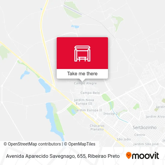 Avenida Aparecido Savegnago, 655 map