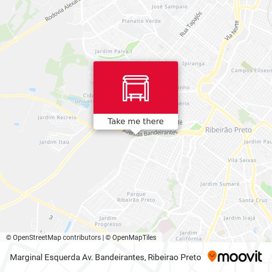 Mapa Marginal Esquerda Av. Bandeirantes