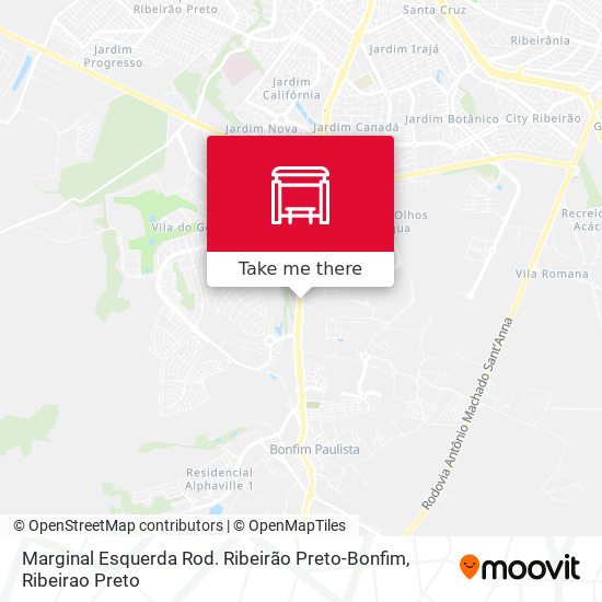Mapa Marginal Esquerda Rod. Ribeirão Preto-Bonfim