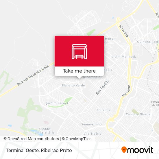 Terminal Oeste map