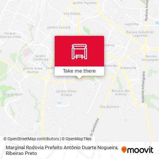 Mapa Marginal Rodovia Prefeito Antônio Duarte Nogueira