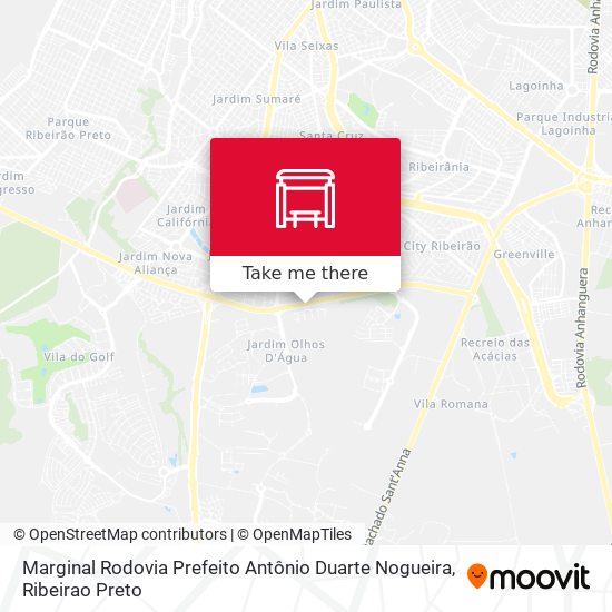 Mapa Marginal Rodovia Prefeito Antônio Duarte Nogueira