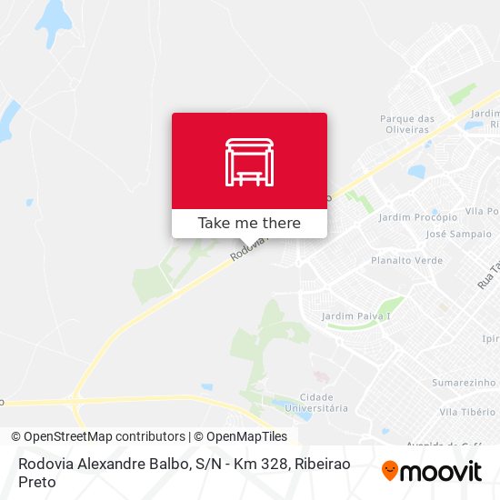 Mapa Rodovia Alexandre Balbo, S / N - Km 328