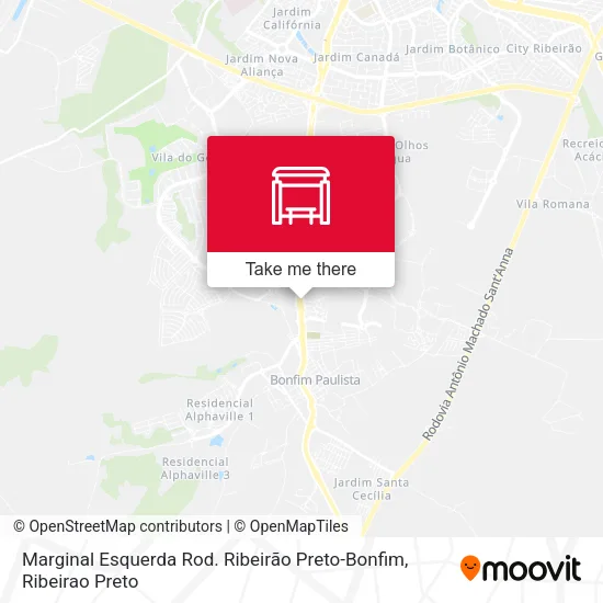 Marginal Esquerda Rod. Ribeirão Preto-Bonfim map