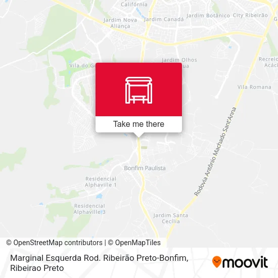 Marginal Esquerda Rod. Ribeirão Preto-Bonfim map