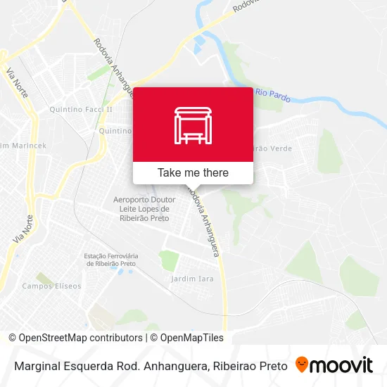 Marginal Esquerda Rod. Anhanguera map