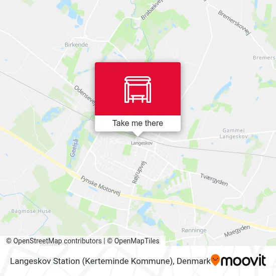 Langeskov Station (Kerteminde Kommune) map