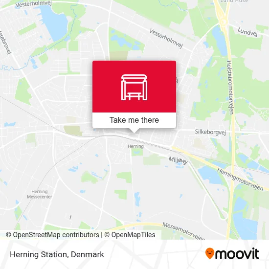 Herning Station map