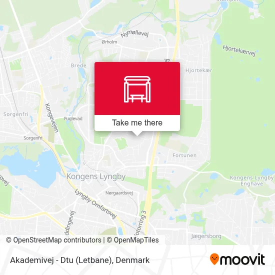 Akademivej -  Dtu (Letbane) map