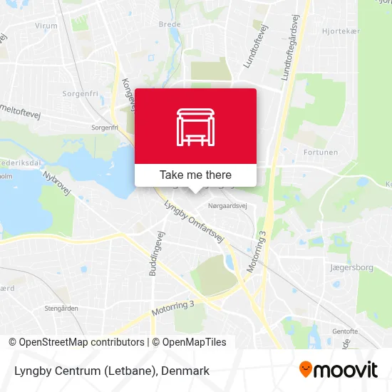 Lyngby Centrum (Letbane) map