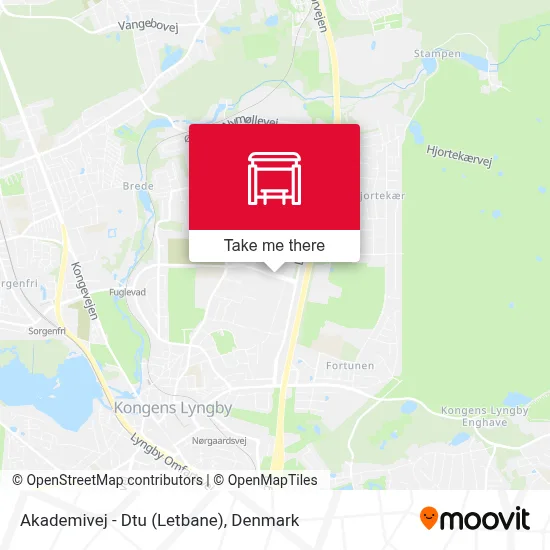 Akademivej -  Dtu (Letbane) map