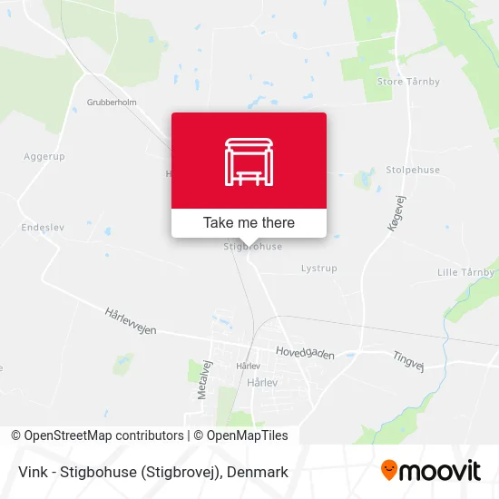 Vink - Stigbohuse (Stigbrovej) map