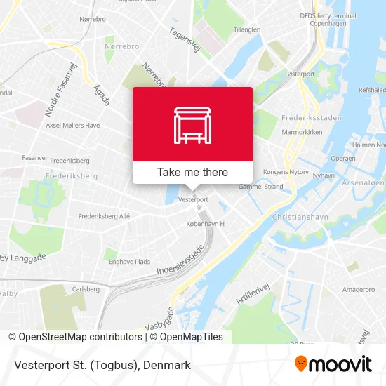 Vesterport St. (Togbus) map