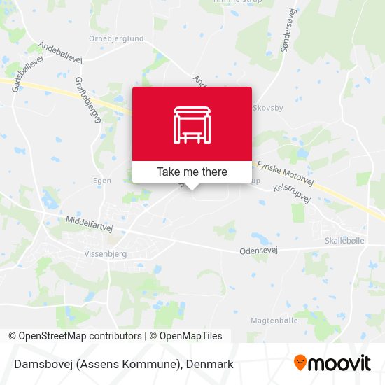 Damsbovej (Assens Kommune) map